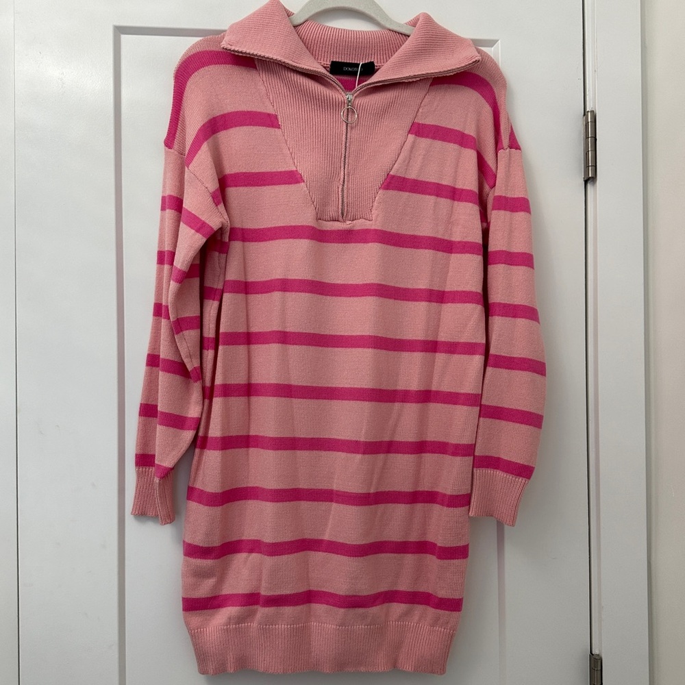 *NWT* Pink Striped Knit Dress